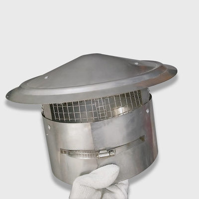 Galvanized Round Cone Top Chimney Cap With Screen Fireplace Exhaust Cap Adjust